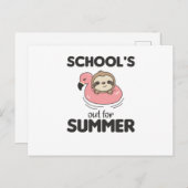 Scholen uit voor de zomersomnij briefkaart (Voorkant / Achterkant)