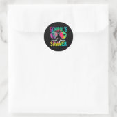 Scholen uit voor Summer Afstuderen Leerkrachten Ronde Sticker (Tas)