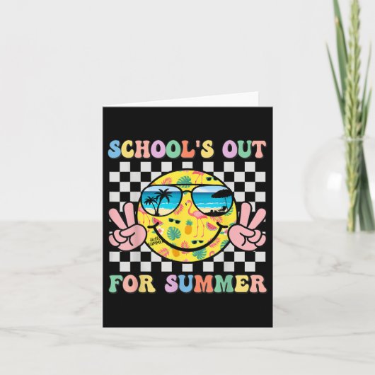 Scholen uit voor Summer Smile Teacher Kinder laats Kaart (Voorkant)