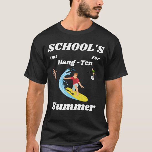 Scholen uit voor zomer hang-ten t-shirt (Voorkant)