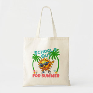 Scholen Uit voor Zomer Leuk Kleurrijk Bold Tote Bag