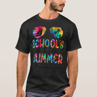 Scholen uit voor zomer para leven luipaard stropda t-shirt