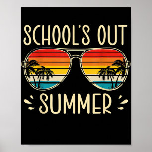 Scholen uit voor zomerrecorder poster