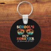 Scholen voor altijd met pensioen 2025 Gepensioneer Sleutelhanger (Voorkant)