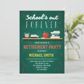Scholen voor altijd uittredingsfeest kaart (Staand voorkant)
