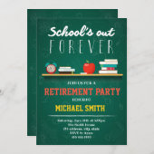 Scholen voor altijd uittredingsfeest kaart (Voorkant / Achterkant)
