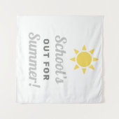 Scholen voor zomergrijs zonneschijn wandkleed (Voorkant (horizontaal))