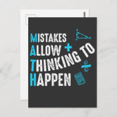 Scholen Wiskunde Leerkrachten Misters maken denken Briefkaart (Voorkant / Achterkant)