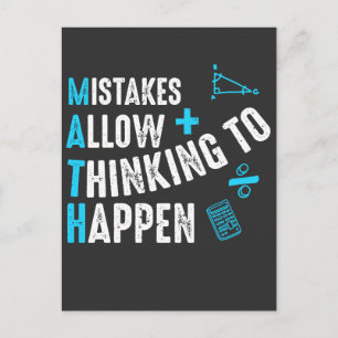 Scholen Wiskunde Leerkrachten Misters maken denken Briefkaart