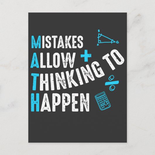 Scholen Wiskunde Leerkrachten Misters maken denken Briefkaart (Voorkant)