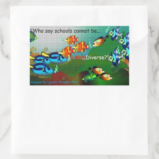 Scholen zijn divers rechthoekige sticker (Tas)