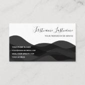 Scholflessen voor zwarte en witte abstracte golven visitekaartje (Achterkant)