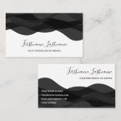 Scholflessen voor zwarte en witte abstracte golven visitekaartje (Voorkant / Achterkant)