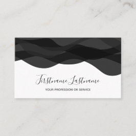 Scholflessen voor zwarte en witte abstracte golven visitekaartje