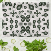 Scholier met organische scheikunde, zwart-wit patr theedoek (Gevouwen)