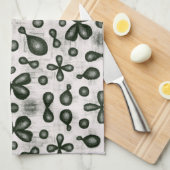 Scholier met organische scheikunde, zwart-wit patr theedoek (Quarter Fold)