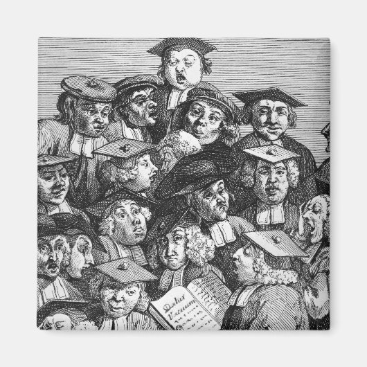 Scholieren bij een opening, 20 januari 1736-37 magneet (Voorkant)