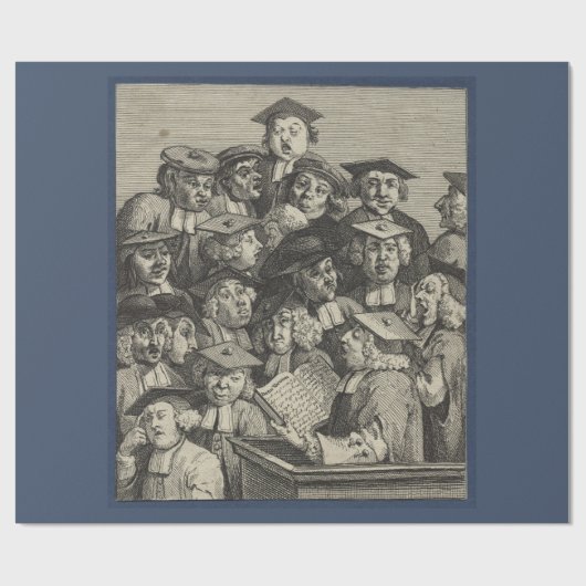 Scholieren op een Lectuur (door William Hogarth) Cadeaupapier (Vlak)