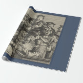 Scholieren op een Lectuur (door William Hogarth) Cadeaupapier (Uitgerold)