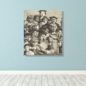 Scholieren op een Lectuur (door William Hogarth) Canvas Afdruk (Insitu (Houten vloer))