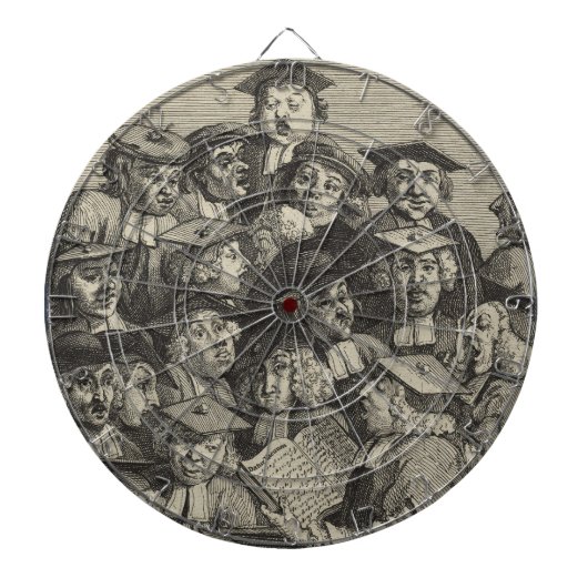 Scholieren op een Lectuur (door William Hogarth) Dartbord (Voorkant)