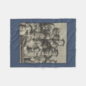 Scholieren op een Lectuur (door William Hogarth) Fleece Deken (Voorkant (Horizontaal))