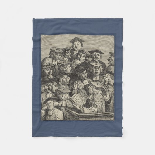 Scholieren op een Lectuur (door William Hogarth) Fleece Deken (Voorkant)