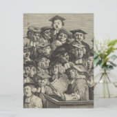 Scholieren op een Lectuur (door William Hogarth) Kaart (Staand voorkant)