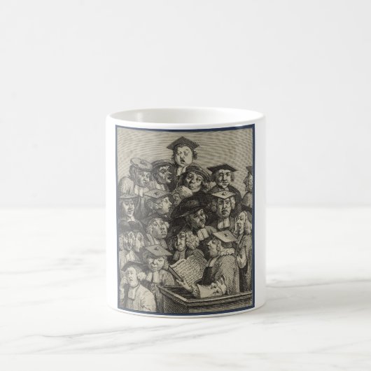 Scholieren op een Lectuur (door William Hogarth) Koffiemok (Center)
