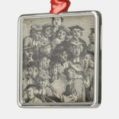 Scholieren op een Lectuur (door William Hogarth) Metalen Ornament (Links)