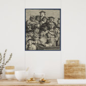 Scholieren op een Lectuur (door William Hogarth) Poster (Keuken)