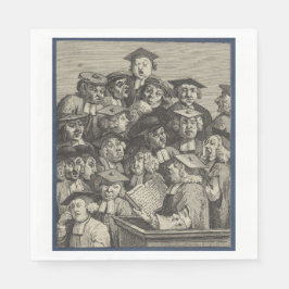 Scholieren op een Lectuur (door William Hogarth) Servet