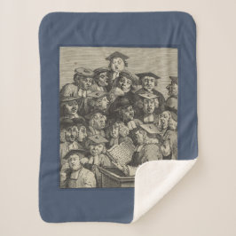 Scholieren op een Lectuur (door William Hogarth) Sherpa Deken