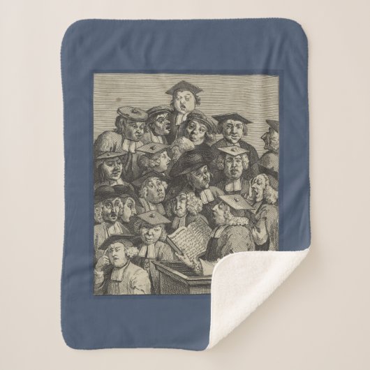 Scholieren op een Lectuur (door William Hogarth) Sherpa Deken (Voorkant)