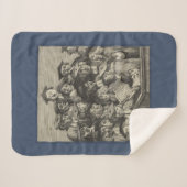 Scholieren op een Lectuur (door William Hogarth) Sherpa Deken (Voorkant (horizontaal))