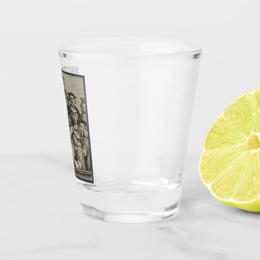 Scholieren op een Lectuur (door William Hogarth) Shot Glas (Rechts)