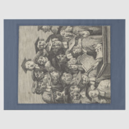 Scholieren op een Lectuur (door William Hogarth) Tissuepapier