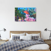 scholing Fairy Basslets (Pseudanthias Canvas Afdruk (Insitu (Slaapkamer))