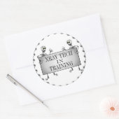 Scholing in opleiding ronde sticker (Envelop)