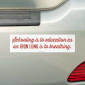 Scholing is onderwijs bumpersticker (Op auto)