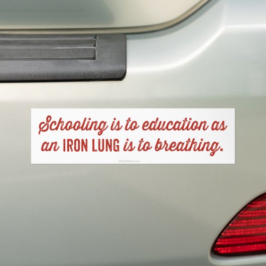 Scholing is onderwijs bumpersticker (Op auto)