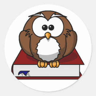 Schollast Owl Ronde Sticker