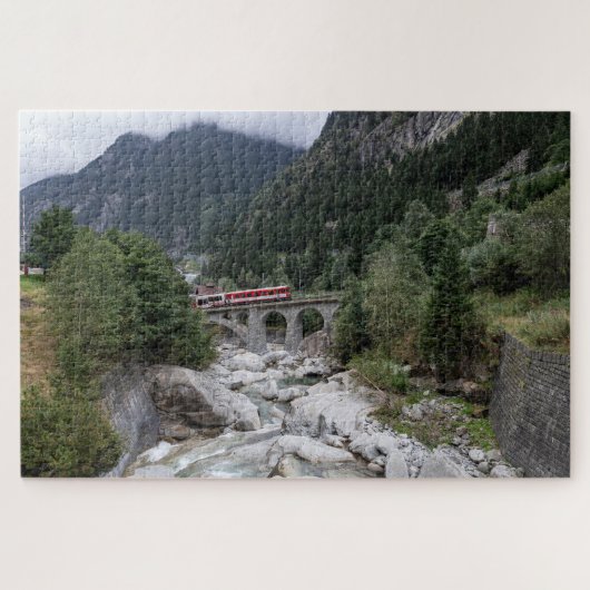 Schöllenen-kloof (Duits: Schöllenenschlucht) Legpuzzel (Horizontaal)