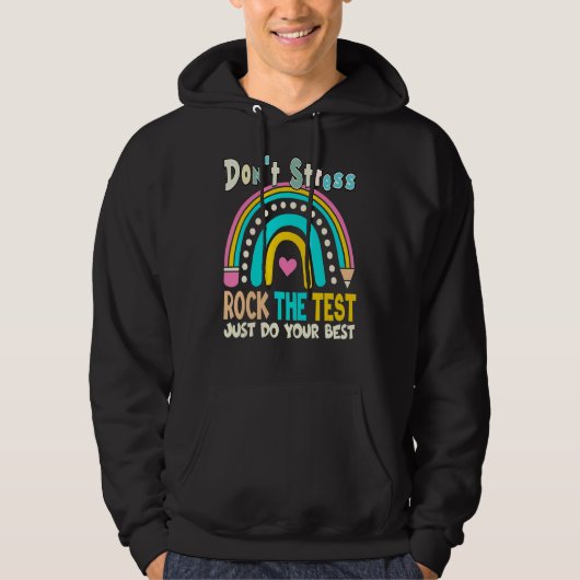 Schommel de testdag Testende dag van de leraar Hoodie (Voorkant)