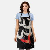 Schommel! Japans houtblok. Volledige Bedrukking Sc Schort (Gedragen)