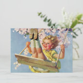  schommel, meisje swingen in een boom kinderen spe (Staand voorkant)