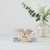  schommel, meisje swingen in een boom kinderen spe visitekaartje (Staand voorkant)