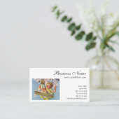  schommel, meisje swingen in een boom kinderen spe visitekaartje (Staand voorkant)