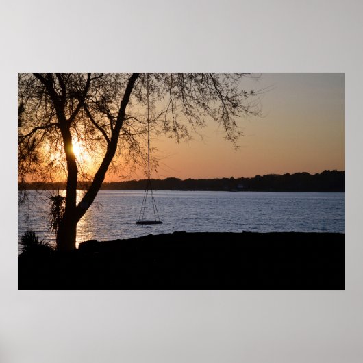 Schommel op de rivier poster (Voorkant)