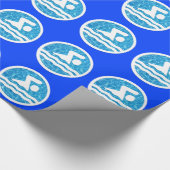 Schommel zwemmen en duiken in de pool Aangepaste k Cadeaupapier (Hoek)